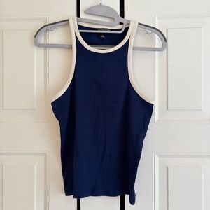 J.Crew Navy Blue Ribbed Tank Top